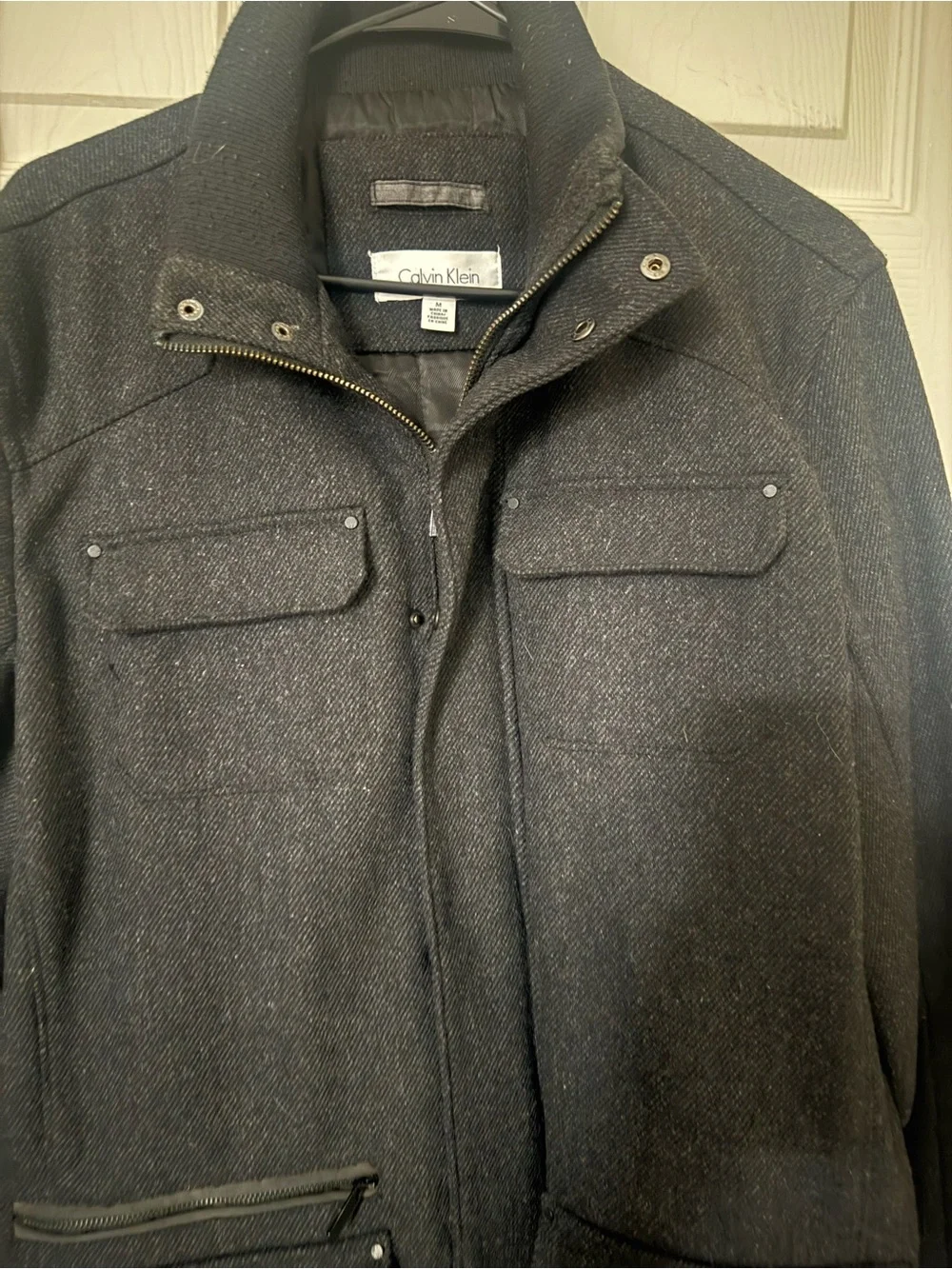 Calvin Klein Black Military Field Jacket